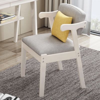 Mail Packing Armchairs Solid Wood Dining Chair with Upholstered Cushion and Antique Design