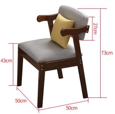 Mail Packing Armchairs Solid Wood Dining Chair with Upholstered Cushion and Antique Design