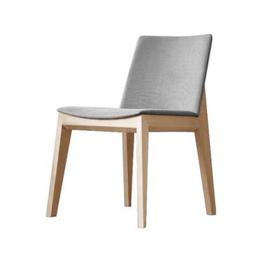Simple Design Restaurant Living Room Fabric Dining Chair with Adjustable Backrest and Indoor Wood Legs