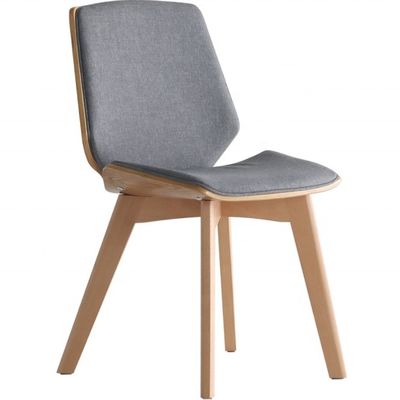 Practical Home Furniture Dining Chair with Solid Wood Legs and Customized Fabric