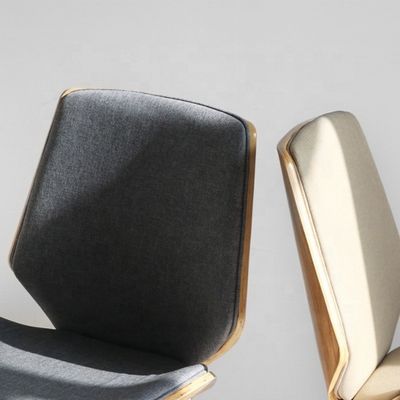 Practical Home Furniture Dining Chair with Solid Wood Legs and Customized Fabric