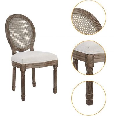 Adjustable Height Wooden Arm Chair in EUROPEAN Design Style for Vintage French Luxury Dining