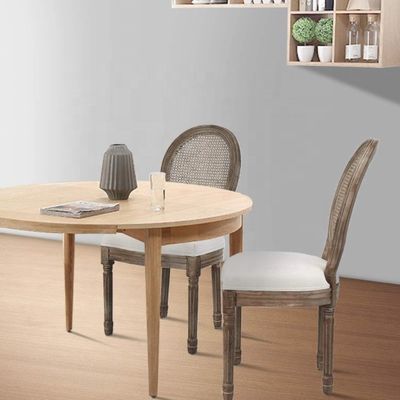 Adjustable Height Wooden Arm Chair in EUROPEAN Design Style for Vintage French Luxury Dining