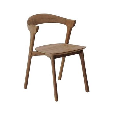 Solid Wood Teak/Ash Hotel Farmhouse Simple Creative Outdoor Dining Chair