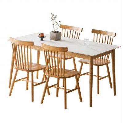 Exquisite Rectangular Dining Table and Chair Combination for Living Room General Home Furniture