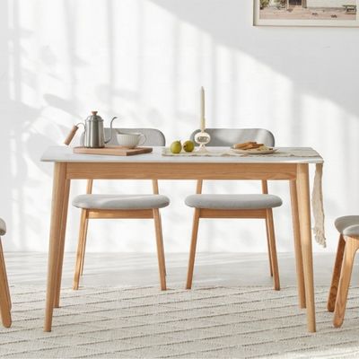 Exquisite Rectangular Dining Table and Chair Combination for Living Room General Home Furniture