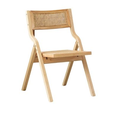 Modern Style Foldable Wood Chair for Durable Rattan Dining at Wedding Events