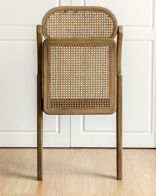 Rubber Wood Frame Folding Restaurant Rattan Dining Chair for Wedding Events