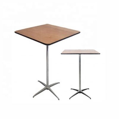 Customized Color Wooden Square Round Table Top With Metal Frame for Restaurant Cocktails in Modern Simple Nordic Design