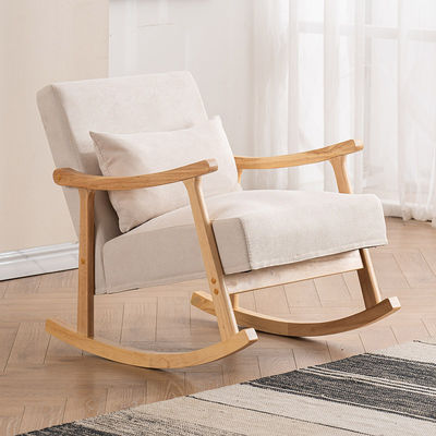 Direct Supply Nordic Style Wooden Rocking Chair Solid Wood Rocking Chair for Living Room Furniture and Specific