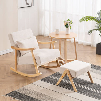 Direct Supply Nordic Style Wooden Rocking Chair Solid Wood Rocking Chair for Living Room Furniture and Specific