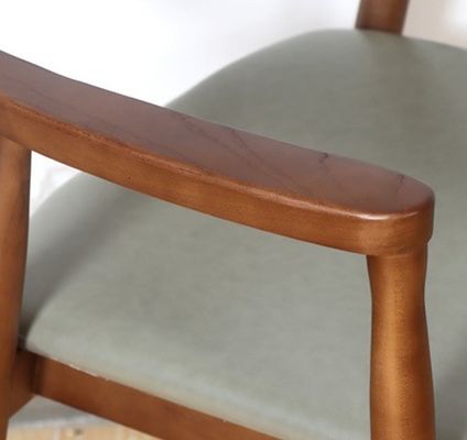 North European PU Leather Pads Solid Wood Dining Chair for Restaurant NO Folded and OEM Service Accepted