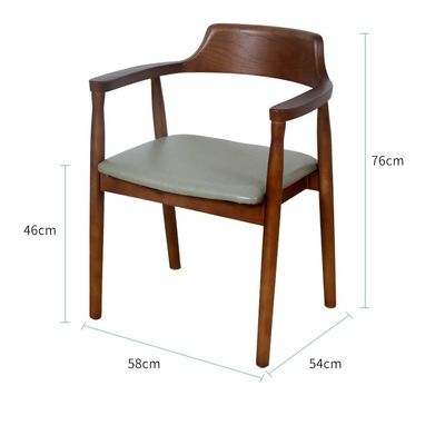 North European PU Leather Pads Solid Wood Dining Chair for Restaurant NO Folded and OEM Service Accepted
