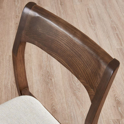 Customized Designs Design Style Elegant Nordic Solid Wood Dining Chair With PU Leather Seat
