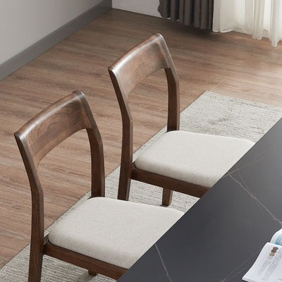 Customized Designs Design Style Elegant Nordic Solid Wood Dining Chair With PU Leather Seat