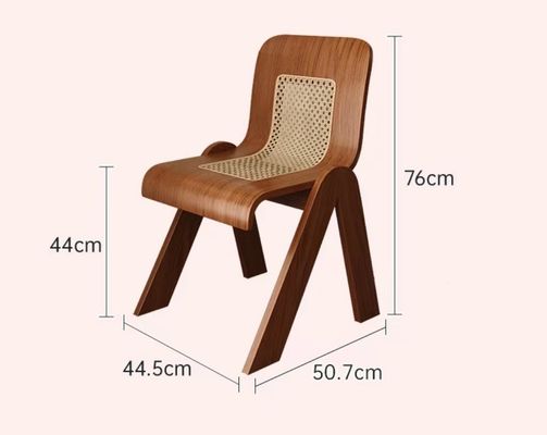 Solid Ash Wood Lounge Chair in Classical Modern Style with Rattan and Walnut in Leisure Chair Style