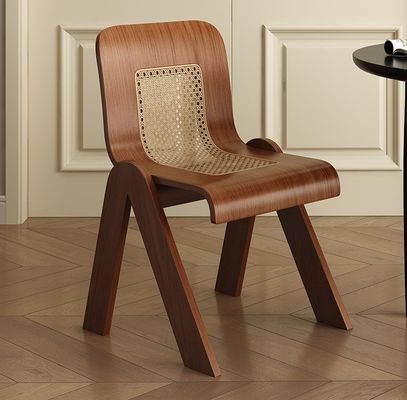 Solid Ash Wood Lounge Chair in Classical Modern Style with Rattan and Walnut in Leisure Chair Style