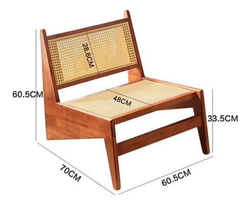 Design Classical Solid wood rattan chair with Lacquered Finish NO Folded modern nordic Lounge chair