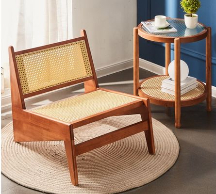 Design Classical Solid wood rattan chair with Lacquered Finish NO Folded modern nordic Lounge chair