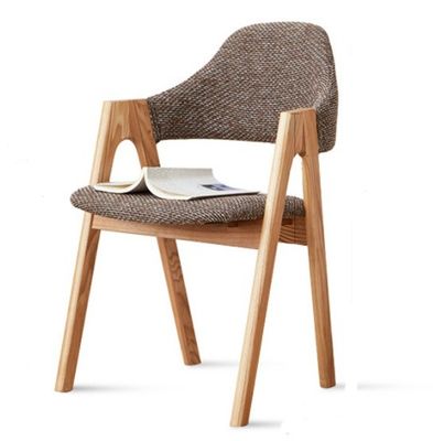 Living Room Furniture Modern Solid Wood Dining Chair with Fabric Cushion and Customized Design