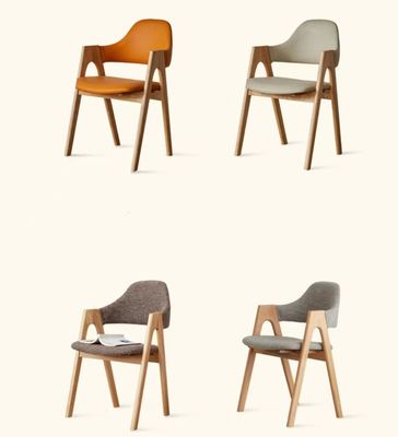 Living Room Furniture Modern Solid Wood Dining Chair with Fabric Cushion and Customized Design