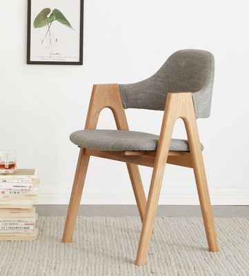 Living Room Furniture Modern Solid Wood Dining Chair with Fabric Cushion and Customized Design