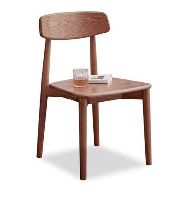 Stackable Dining Chair for Modern Restaurant Made of Solid Wood in Natural Color