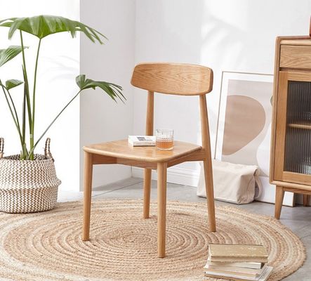Stackable Dining Chair for Modern Restaurant Made of Solid Wood in Natural Color