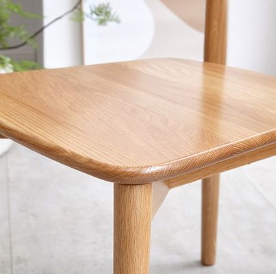 Stackable Dining Chair for Modern Restaurant Made of Solid Wood in Natural Color
