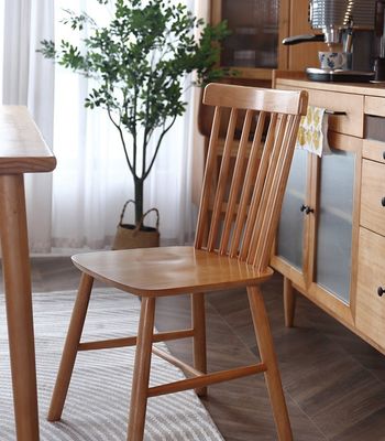 Modern Solid Wood Dining Chair for Restaurant Windsor Design and Durability
