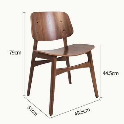 NO Folded Customized Designs Luxury Nordic Solid Wood Dining Chair with White Oak Wood Frame