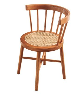 OEM Service Accepted Natural Solid Wood Dining Chair for Restaurant Modern Rattan