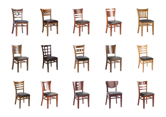Solid Wood Chair Modern Design Wooden Restaurant Chair D57*W51*SH49.5*H83cm Customized Dining Chair