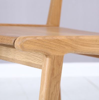 NO Folded Solid Wood Frame Dining Chair for Hotel and Restaurant Vintage Nordic Style Natural Finish