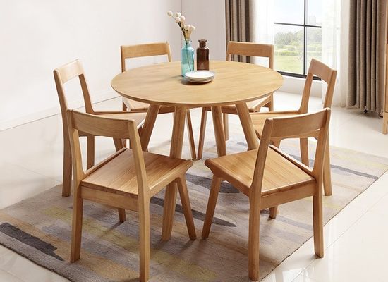 NO Folded Solid Wood Frame Dining Chair for Hotel and Restaurant Vintage Nordic Style Natural Finish