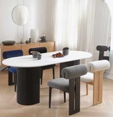Vintage Solid Wood Dining Chair with Lacquered Finish and Removable Sponge Cushion