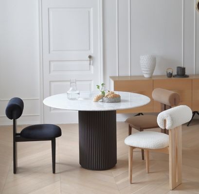 Vintage Solid Wood Dining Chair with Lacquered Finish and Removable Sponge Cushion