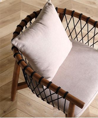 Mail Packing Y Nordic Lounge Wood Sofa Leisure Chair Woven Rope Solid Wood Chair With Armrest for Hotel