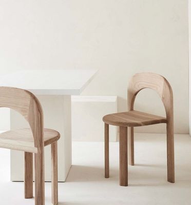 NO Folded Natural Solid Wood Dining Stackable Chair OEM Service Accepted