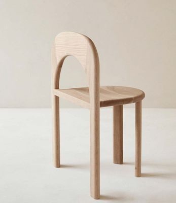 NO Folded Natural Solid Wood Dining Stackable Chair OEM Service Accepted