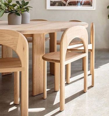 NO Folded Natural Solid Wood Dining Stackable Chair OEM Service Accepted