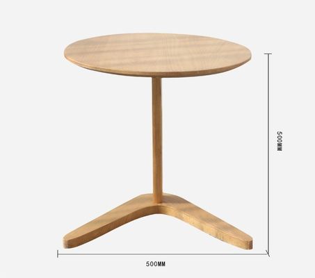 Living Room Furniture Modern Round End Coffee Table with Solid Wood Base