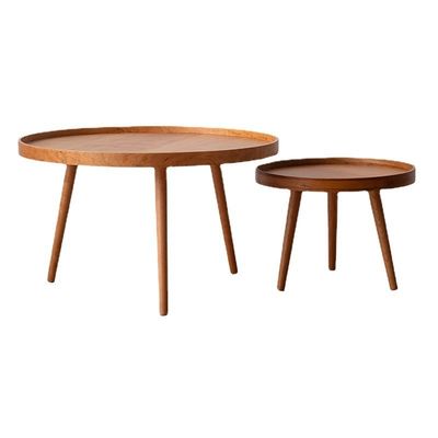Modern Design Nordic Solid Wood Round End Coffee Table for Living Room OEM Service Accepted