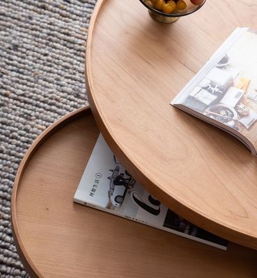 Modern Design Nordic Solid Wood Round End Coffee Table for Living Room OEM Service Accepted