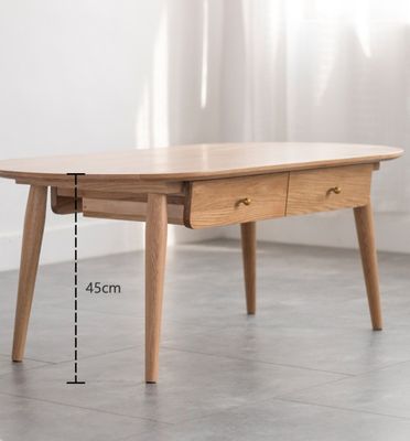 Modern Wooden Living Room Furniture W120*D60*H45CM Solid Wood Coffee Table with Mail Packing