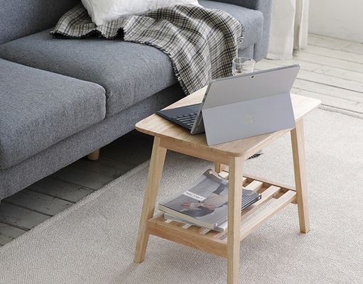 Customized Designs Vintage Solid Wood Square End Coffee Table W50*D35*H42CM for Living Room
