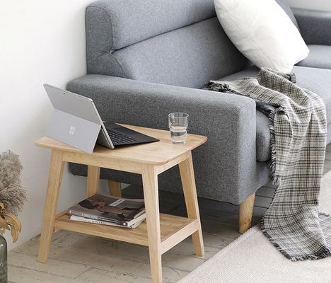 Customized Designs Vintage Solid Wood Square End Coffee Table W50*D35*H42CM for Living Room