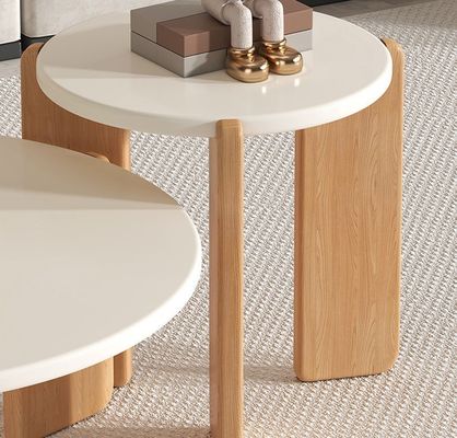 OEM Service Accepted Customize Modern Solid Wood Table Round Sets End Coffee Table Living Room Furniture Wooden Side Table