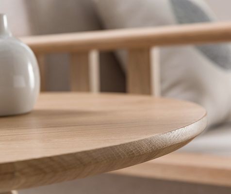 Modern Design Round Solid Wood Coffee Table for Living Room W32/40/50*D32/40/50*H30/40/51CM