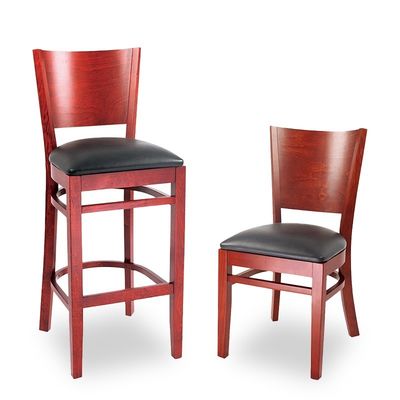 Wood Bar Stool for Restaurant Kitchen Dining Room Chair in Nature Popular Colors Bar Furniture